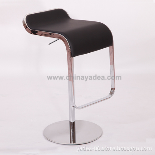 High bar stools Stainless stools Lem piston with leather cover